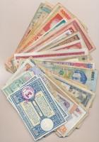 Vegyes bankjegy tétel a világ minden tájáról, több Európán kívüli országból (88x) + vegyesen csekkek...