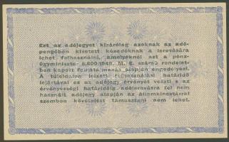 1946. 10.000.000AP barnás-fehér, vízjeles papíron, fordított címerrel T:I