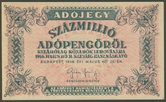 1946. 100.000.000AP vékony sárgás papíron T:I