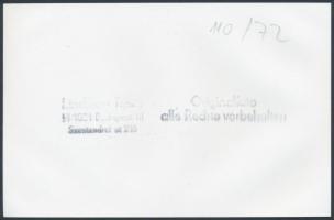 Linzbauer Tamás: Budapest, villamos a kocsiszínben, pecséttel jelzett fotó, 9x14 cm