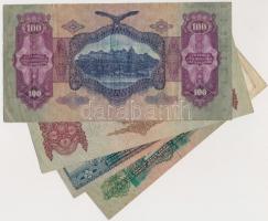 1930. 100P + 1932. 50P + 1936. 10P + 1941. 20P mindegyik hamis nyilaskeresztes ráfestéssel (fake ove...