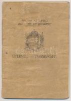 1928 A Magyar Királyság által kiállított fényképes útlevél műegyetemi hallgató részére, sok vízummal / Hungarian passport