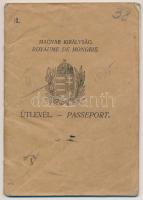 1924 A Magyar Királyság által kiállított fényképes útlevél házaspár részére / Hungarian passport