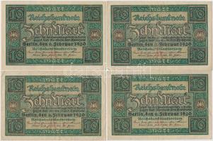 Németország / Weimari Köztársaság 1920-1923. 10db-os vegyes bankjegy tétel T:III Germany / Weimar Republic 1920-1923. 10pcs of banknotes C:F