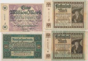 Németország / Weimari Köztársaság 1920-1923. 10db-os vegyes bankjegy tétel T:III
Germany / Weimar R...