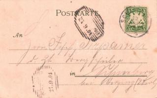 Schliersee, Gasthof Seehaus floral litho (EB)