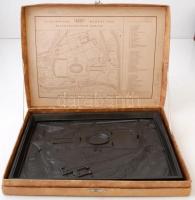 Az 1936-os berlini olimpia létesítményeinek korabeli, eredeti makettje, bakelit, jelmagyarázatokkal ...