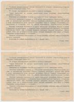 Szovjetunió 1944. 50R sorsjegy (2x) sorszámkövetők T:II,II-
Soviet Union 1944. 50 Rubles lottery ti...
