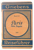 Paris Kleine Ausgabe. Griebens Reiseführer 21. Berlin, 1928, Grieben-Verlag, 121+V. Kiadói papírkötés. Párizs kalauz, német nyelven. A borítója szakadozott. / Paris Guide. Paperbinding, in german language.