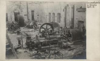 1917 Braila, Cementfabrik / damaged interior of the cement factory, photo