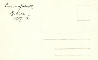 1917 Braila, Cementfabrik / damaged interior of the cement factory, photo