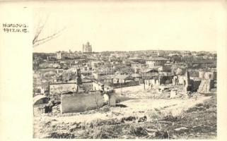 1917 Harsova, damaged cityscape, photo