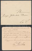 François Marie Denis Georges-Picot (1870-1951) francia politikus, diplomata saját kézzel írt levele /  Autograph letter of François Marie Denis Georges-Picot (1870-1951) French diplomat