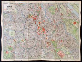 cca 1930-1940, 3 db. német nyelvű térkép (Bécs, Frankfurt, Róma): Griebens Stadtplan von Wien, Berli...