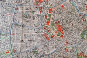 cca 1930-1940, 3 db. német nyelvű térkép (Bécs, Frankfurt, Róma): Griebens Stadtplan von Wien, Berli...