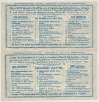 1925. "Hadirokkantak, Hadiözvegyek, Hadiárvák Nemzeti Szövetsége Tárgysorsjátéka" sorsjegy...