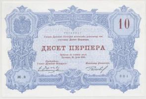 Montenegró 1914. 10P T:I Montenegro 1914. 10 Perpera C:UNC