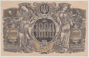 Ukrajna / Autonóm Köztársaság 1918. 1000K T:I-
Ukraine / Autonomous Republic 1918. 1000 Karbovantsi...