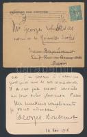 Tony Georges Boussenot (1876-1974) francia politikus saját kézzel írt köszönő kártyája / 1918 Autograph written letter of Tony Georges Boussenot French politican