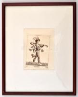 Artner Margit(1954-): Vízöntő. Rézkarc, papír, jelzett, számozott, üvegezett keretben, 12x8 cm