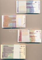 Horvátország 1991. 1D (100x) + 1991. 5D (100x) + 1991. 10D (100x) + 1991. 25D (140x) mindegyik banki...