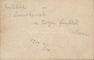 1919 A türjei focicsapat, fotólap verzón feliratozva, 9x14cm