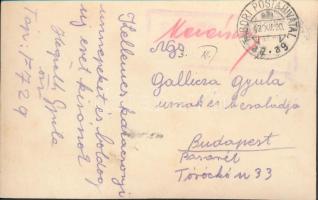 1943 Üdvözlet a Keleti frontról, fotómontázs, tábori postaként elküldve, 13x8cm