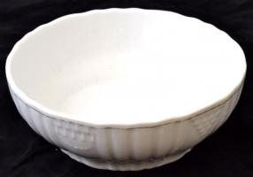Zsolnay Hungária sorozat porcelán tál, kopott aranyozással, jelzett, d: 20 cm, m: 7 cm
