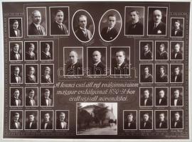 A Losonci református gimnázium magyar osztályának 1930-31-ben végzett növendékeinek tablóképe az isk...