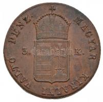 1849NB 3kr Cu Nagybánya (26,43g) T:2 kis ph. / Hungary 1849NB 3 Kreuzer Cu Baia Mare (26,43g) C:XF s...
