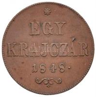 1848. 1kr Cu (8,63g) T:2 /  Hungary 1848. 1 Kreuzer Cu (8,63g) C:XF  Adamo B1