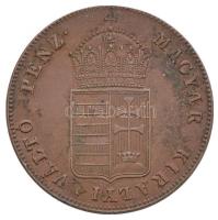 1848. 1kr Cu (8,63g) T:2 / 
Hungary 1848. 1 Kreuzer Cu (8,63g) C:XF 
Adamo B1