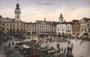 Cesky Tesín, Teschen, Demelplatz / market place, trams