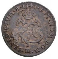 Franciaország 1741BB 2s Billon "XV. Lajos" (2,00g) T:2,2- ü. / 
France 1741BB 2 Sols Bill...