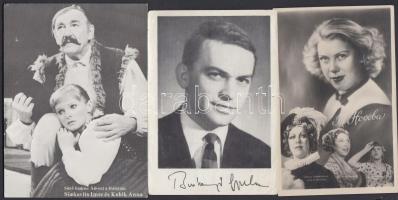 Fotók és nyomtatványok különböző magyar és külföldi színészekről, köztük Berczy Géza, Domján Edit, T...