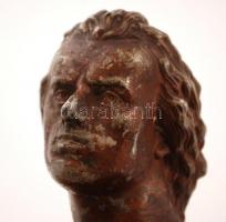 Schiller spiáter büszt, kopott, jelzés nélkül, m: 13,5 cm