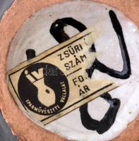 Gorka Lívia (1925-2011): Kaspó , festett mázas kerámia, jelzett (Iparművészeti Vállalat), hibátlan, ...