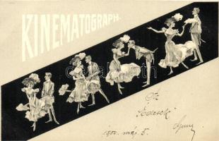 Kinematograph / cinematograph art postcard, litho