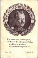 Deutschland, Deutschland über alles! / Wilhelm II, German patriotic propaganda (small tear)