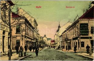 Győr, Baross út, Diamant Jakab üzlete, Takarékpénztár (vágott / cut)