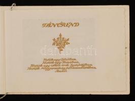 1924 Katolikus Bál, irredenta táncrend, szép állapotban, 9x13cm