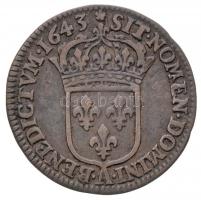 Franciaország 1643A 1/12E Ag "XIV. Lajos" (2,12g) T:2,2- / 
France 1643A 1/12 Ecu Ag &quo...