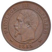 Franciaország / Második Császárság 1855B 10c Br "III. Napóleon" (10,20g) T:1- /  France / Second Empire 1855B 10 Centimes Br "Napoleon III" (10,20g) C:AU Krause KM#771.2