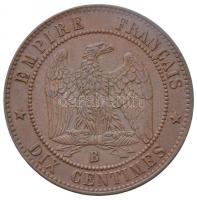 Franciaország / Második Császárság 1855B 10c Br "III. Napóleon" (10,20g) T:1- / 
France /...