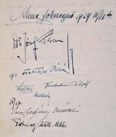 A budafoki Magyar Királyi Állami Pincegazdaság vendégkönyve, 1926-1930. Rengeteg aláírással. Köztük ...