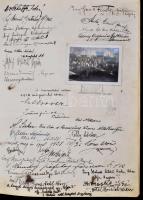 A budafoki Magyar Királyi Állami Pincegazdaság vendégkönyve, 1926-1930. Rengeteg aláírással. Köztük ...