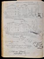 A budafoki Magyar Királyi Állami Pincegazdaság vendégkönyve, 1926-1930. Rengeteg aláírással. Köztük ...