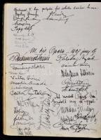 A budafoki Magyar Királyi Állami Pincegazdaság vendégkönyve, 1926-1930. Rengeteg aláírással. Köztük ...