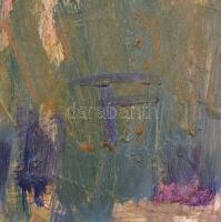 Forró Antal (1924-1982): Erdőszélén. Olaj, farost, jelzett, 42×59 cm