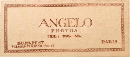 Gerőffy Elisabeth táncosnő művészi fotója, Ceruzával aláírt Angelo fotó 29x36 cm